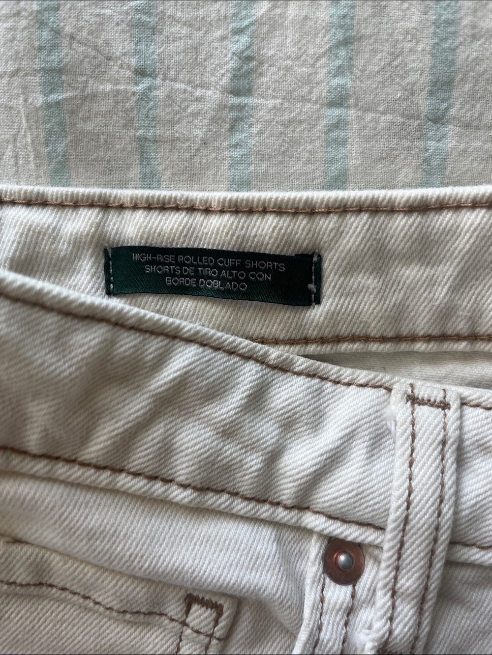 White Wild fable White High-Rise Denim wide leg Shorts - Picture 7 of 11